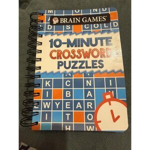 Brain Games 10 Minute Crossword Puzzles Spiral Book Fun More Than 110 Puzzles